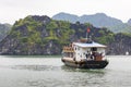 Halong Bay, Vietnam. Unesco World Heritage Site. Traditional tourist boats.