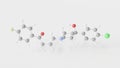haloperidol molecule 3d, molecular structure, ball and stick model, structural chemical formula haldol