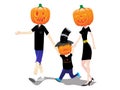 Haloween family costumes Royalty Free Stock Photo