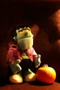 Halloween Frankenstein with pumpkin