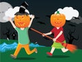 Haloween kids costumes Royalty Free Stock Photo