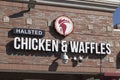 Halsted Chicken and Waffles location. Halsted Chicken and Waffles is a local Chicago restaurant Royalty Free Stock Photo