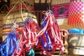 Halters and bridles made from ropes and straw baskets