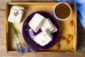 Halva dessert and Turkish coffee Royalty Free Stock Photo