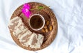 Halva dessert and Turkish coffee Royalty Free Stock Photo