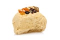 Halva with dried fruits isolated.