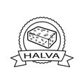 Halva icon, vector illustration