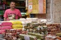 Halva and sweets at Mahane Yehuda, shuk, Jewish grocery market in Jerusalem, Israel
