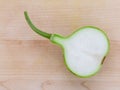 Halved bottle gourd or calabash gourd .The one of the vegetables