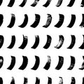 Halved circles in a row seamless pattern. Royalty Free Stock Photo