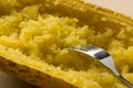 Halved cooked spaghetti squash Royalty Free Stock Photo