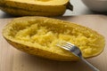 Halved cooked spaghetti squash Royalty Free Stock Photo