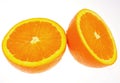 Halved fresh orange Royalty Free Stock Photo