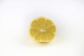 Halved lemon on white background Royalty Free Stock Photo
