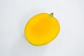 Halved mango on white background Royalty Free Stock Photo