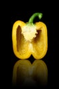 Halved yellow bell pepper