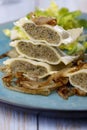 Halves of swabian maultaschen