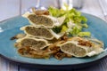 Halves of swabian maultaschen