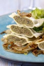 Halves of swabian maultaschen