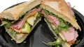Ham Gorgonzola Cheese Green Apple Arugula Sandwich Royalty Free Stock Photo