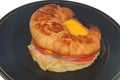 Ham and cheese breakfast sandwich Royalty Free Stock Photo