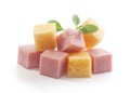 Ham and cheese cubes