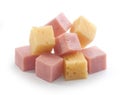 Ham and cheese cubes