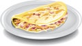 Ham and cheese omelet