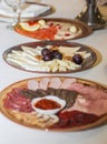 Ham and cheese platters large plates