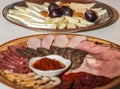 Ham and cheese platters large plates