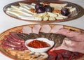 Ham and cheese platters large plates