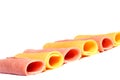 Ham and cheese rolls Royalty Free Stock Photo
