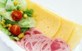 Ham and cheese with salad Royalty Free Stock Photo