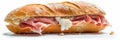 Ham and cheese salad roll from fresh baguette 1695526575582 3 Royalty Free Stock Photo
