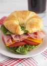 Ham and Cheese Sandwhich with Lettuce Cheese and Tomatoes