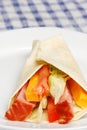 Ham and cheese sandwich wrap Royalty Free Stock Photo