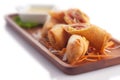 Ham & cheese spring roll Royalty Free Stock Photo