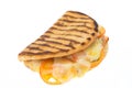Ham, cheese and tomato flatbread panini sandwich Royalty Free Stock Photo