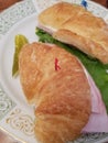 Ham crossiant Royalty Free Stock Photo