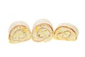 Ham and egg bread wraps Royalty Free Stock Photo