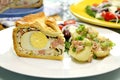 Ham And Egg Pie Royalty Free Stock Photo