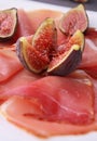 Ham and fig Royalty Free Stock Photo