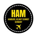 HAM Hamburg airport symbol icon