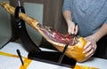 Ham hand slicing hamon food