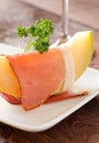 Ham and melon Royalty Free Stock Photo