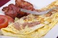 ham omelet close-up