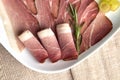 Ham plate Royalty Free Stock Photo