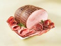 Ham on a plate