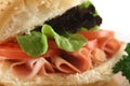 Ham And Salad Roll 8 Royalty Free Stock Photo