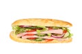 Ham salad roll isolated Royalty Free Stock Photo